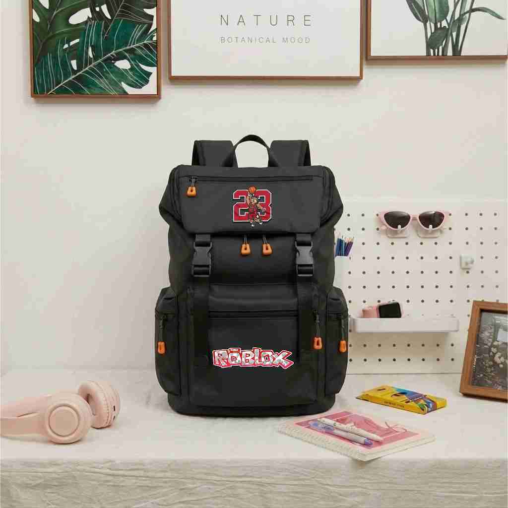 KITOS - CUT 024 Tas Ransel Anak Sekolah Backpack Laki Laki SD SMP Roblox Basketball Jordan 23 Waterp