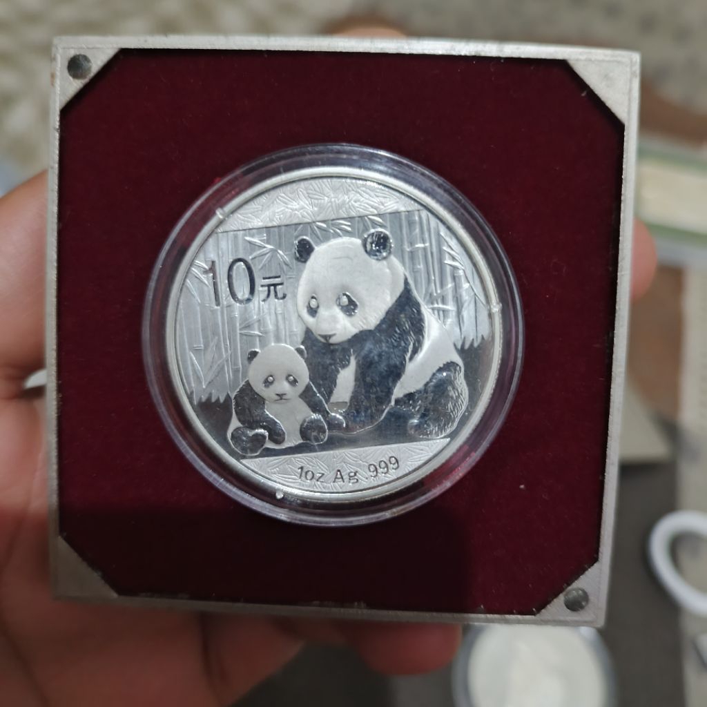 koin perak 1 oz panda silver coin 31.11 gram panda silver coin