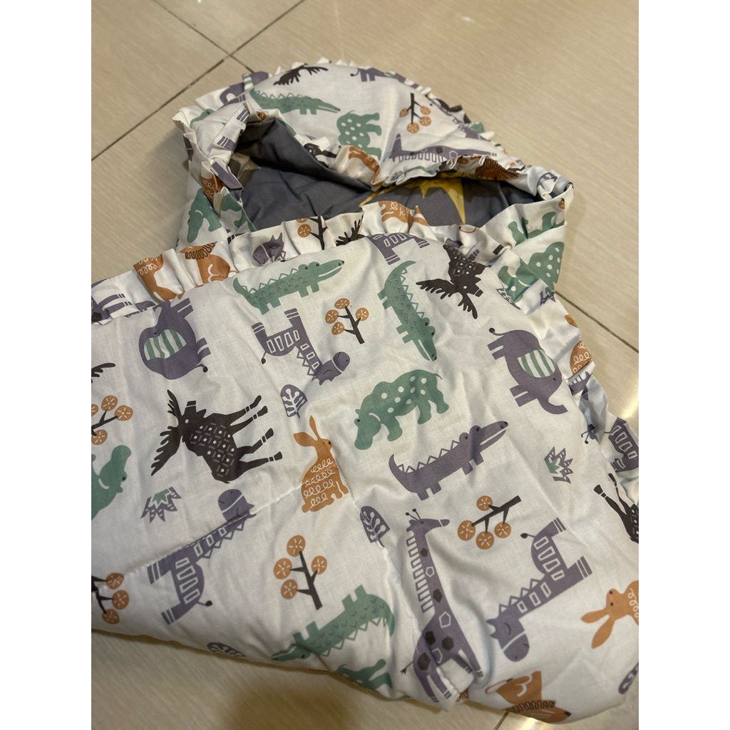 Selimut Bayi Tebal Hoodie Safari Hooded Blanket Bayi Preloved