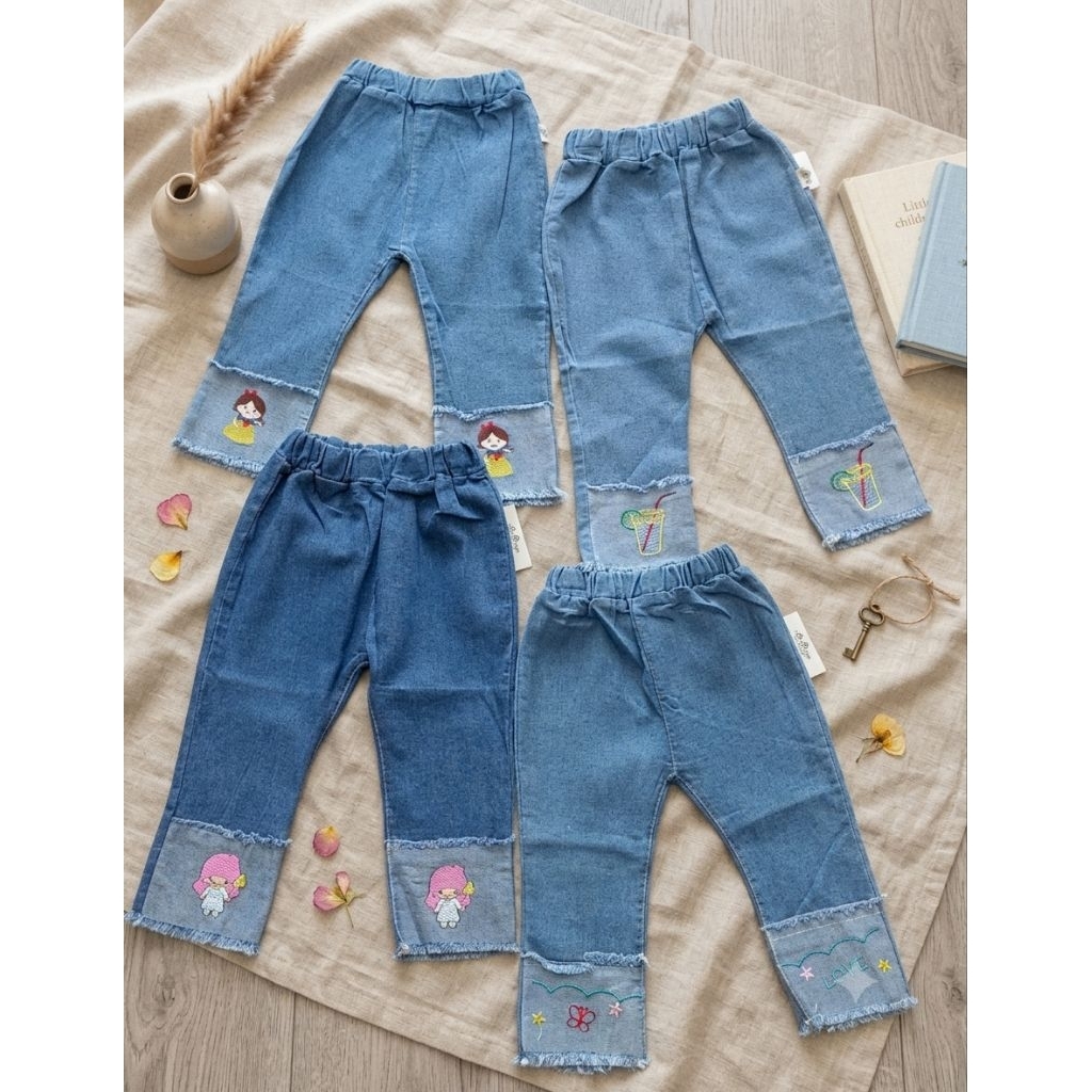 Motif Random Celana Panjang Anak Cewek Size S Merek Wayne Kids Murah Terlaris
