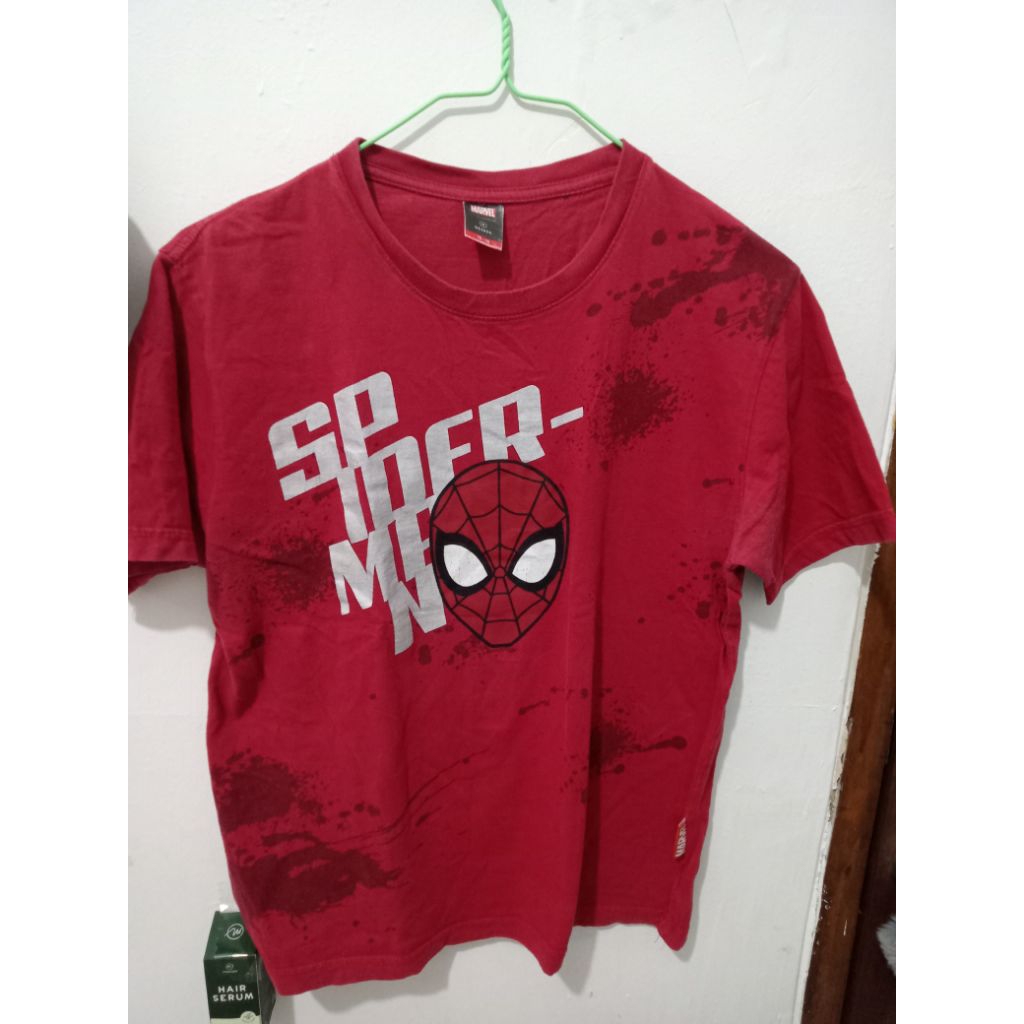preloved kaos anak cowo/laki2 spider merah