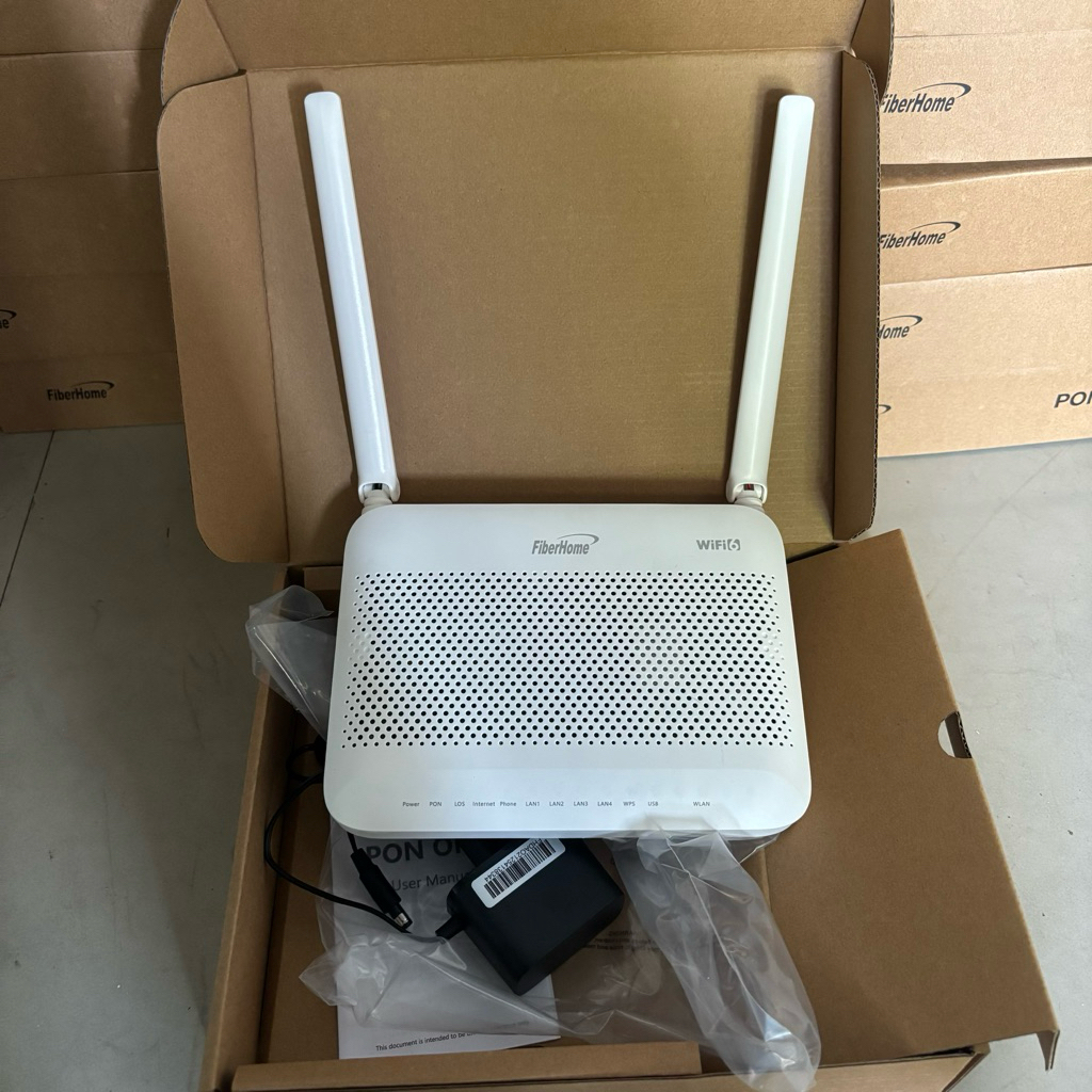 ONT Fiberhome dualband (WIFI 6) Plus Adabtor