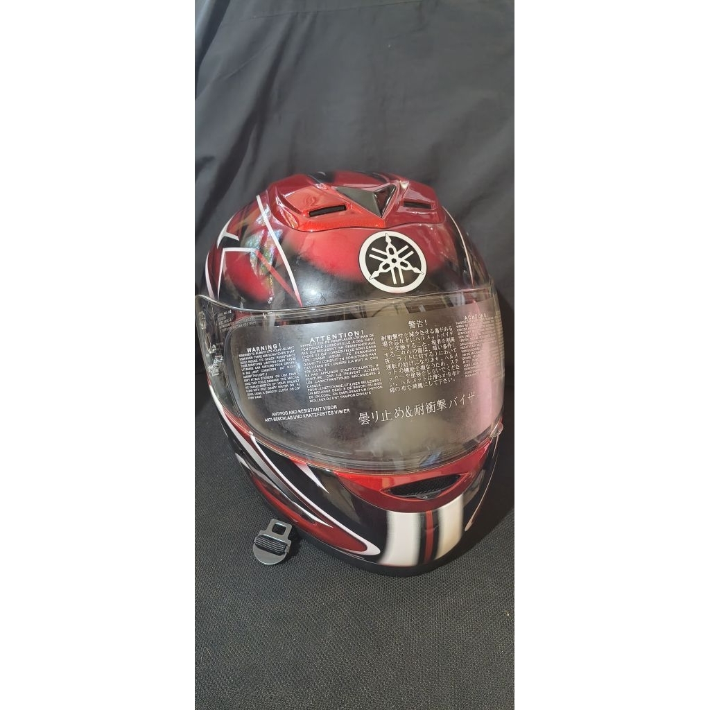 (Baru. Original) Helm Yamaha Vintage Full Face Merah Asli