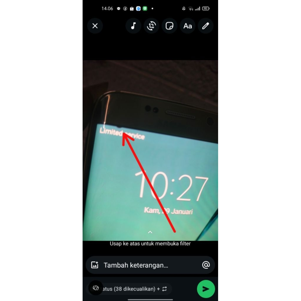 LCD PLUS PART SAMSUNG S6EDGE ORI BONUS PART LAINYA MINUS KYA DI PIC
