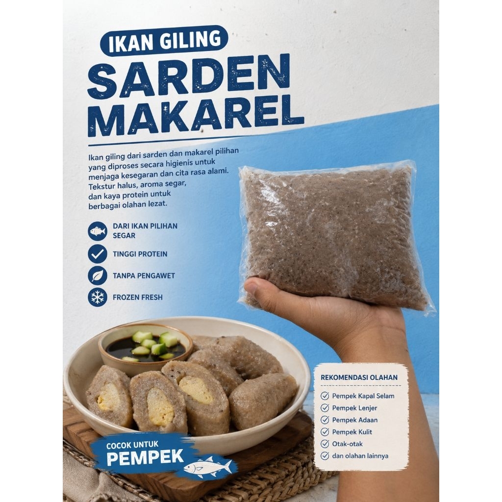 Ikan Sarden Giling/Ikan Giling Sarden 1 KG/AGEN IKAN GILING BEKASI