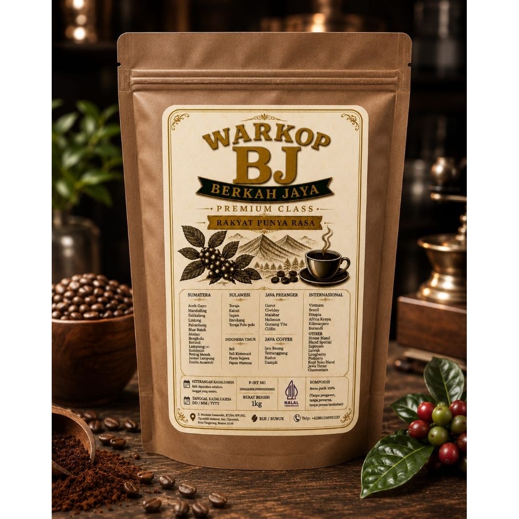 Kopi House Blend Kopi Susu 70% Arabika Gayo 30% Robusta Toraja Biji dan Bubuk