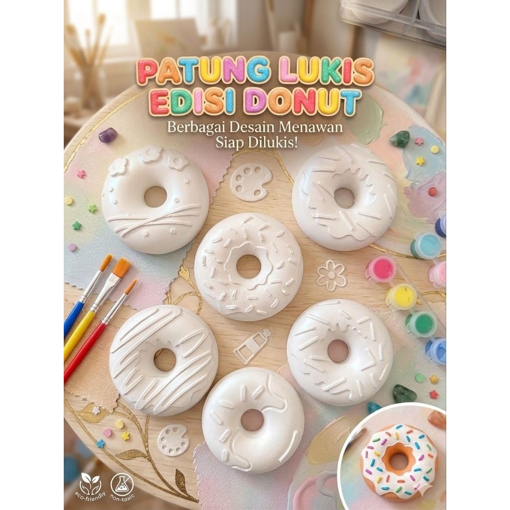 Patung Gipsum tema donut