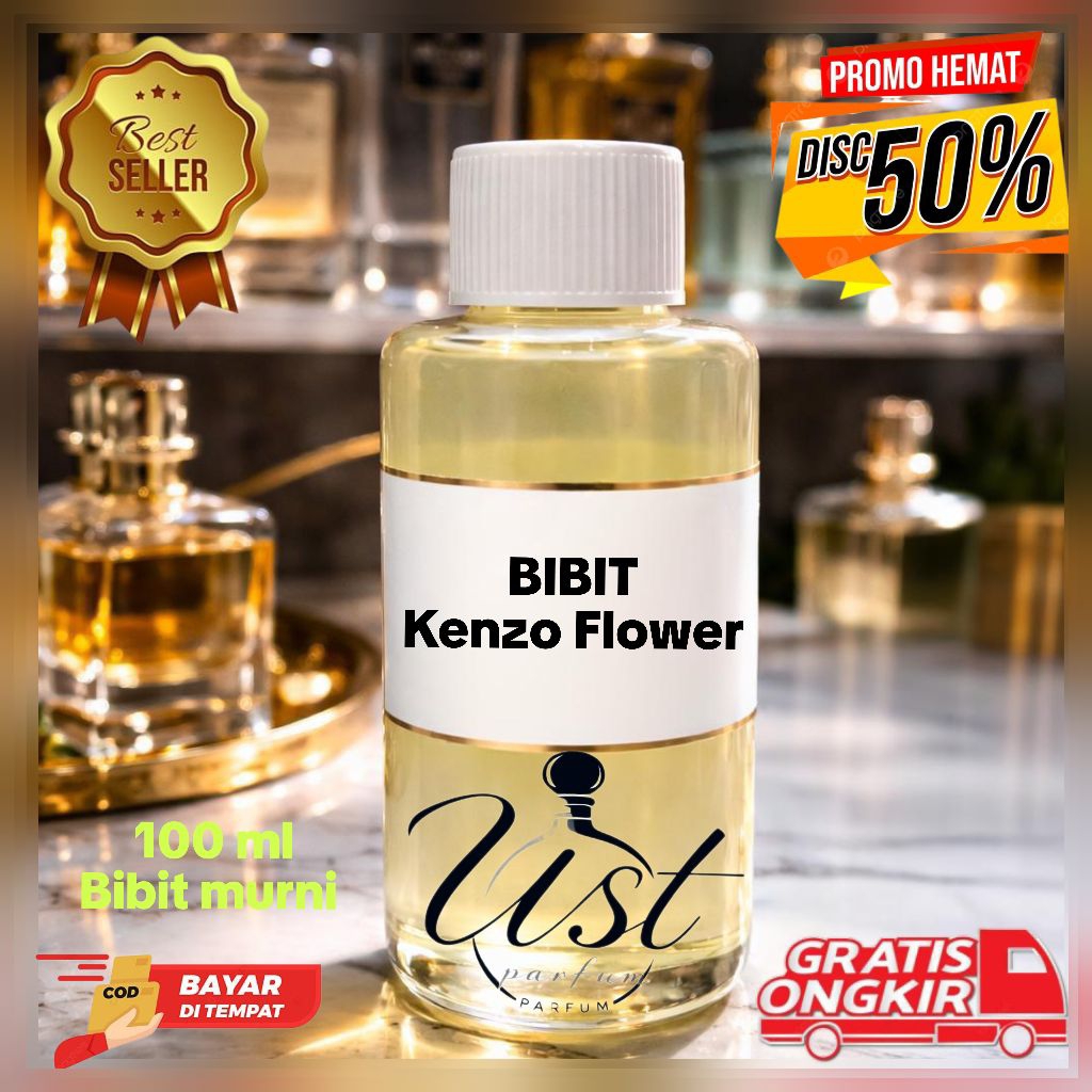 BIBIT PARFUM MURNI AROMA KENZO FLOWER UKURAN 100 ML (TANPA CAMPURAN)