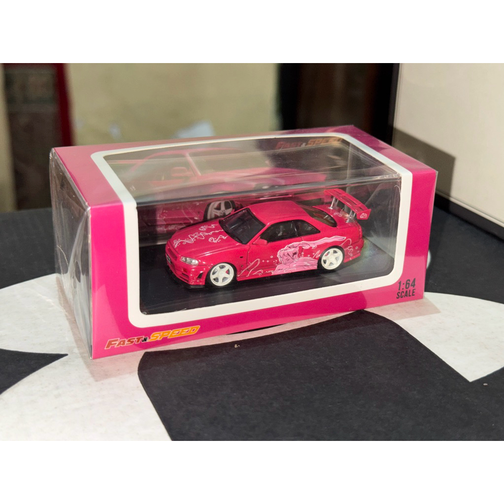 Fast & Speed 1:64 Nissan Skyline GT-R R34 Livery Pink Suki Fast & Furious