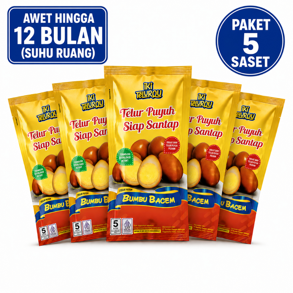 IkiTelur Puyuh Bacem Box Isi 5 Siap Saji Camilan Anak Tinggi Protein