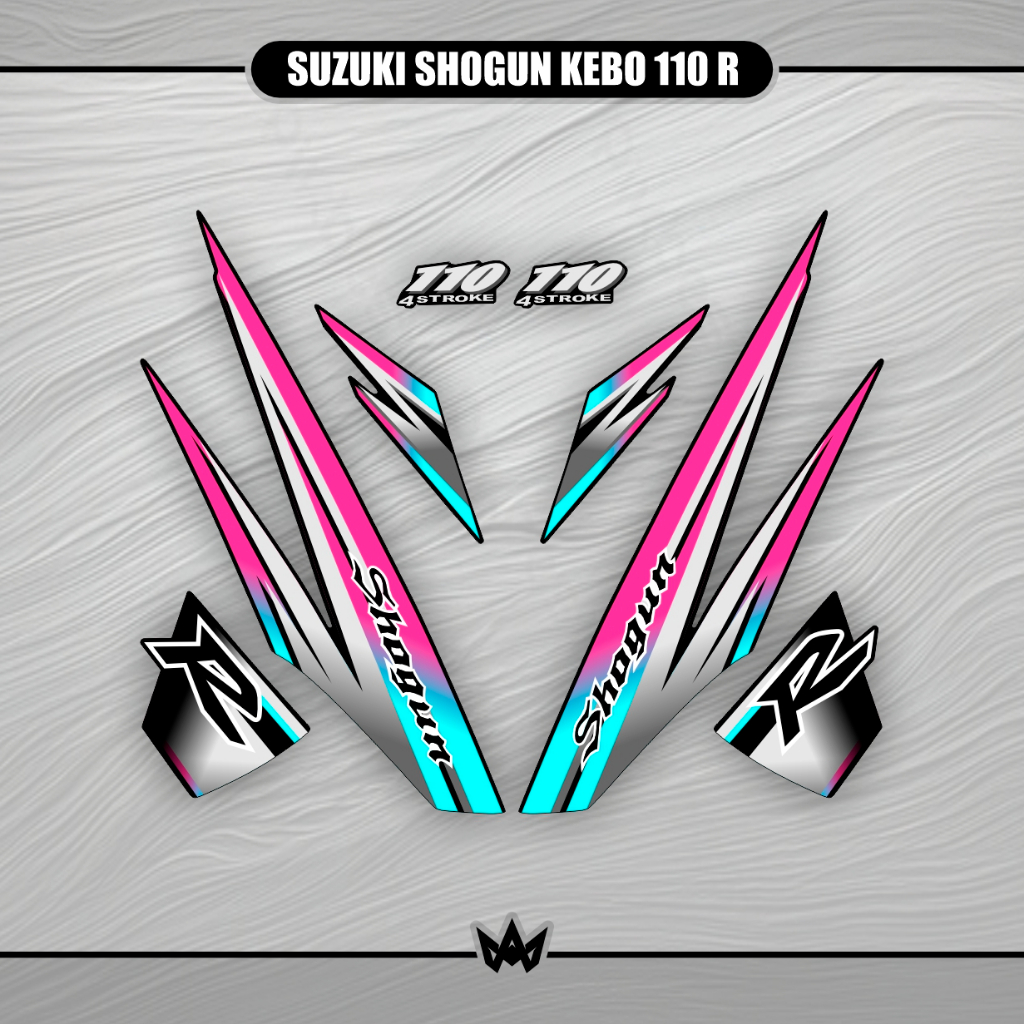 Striping Stiker Suzuki Shogun Kebo 110 R SH25c Sticker Decal Stripping Setriping Motor Suzuki Suzuki