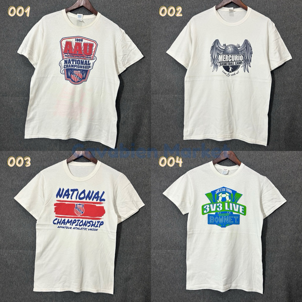 Kaos Tshirt White Series Second Preloved (Part 2) | Baju Putih Bergambar Murah