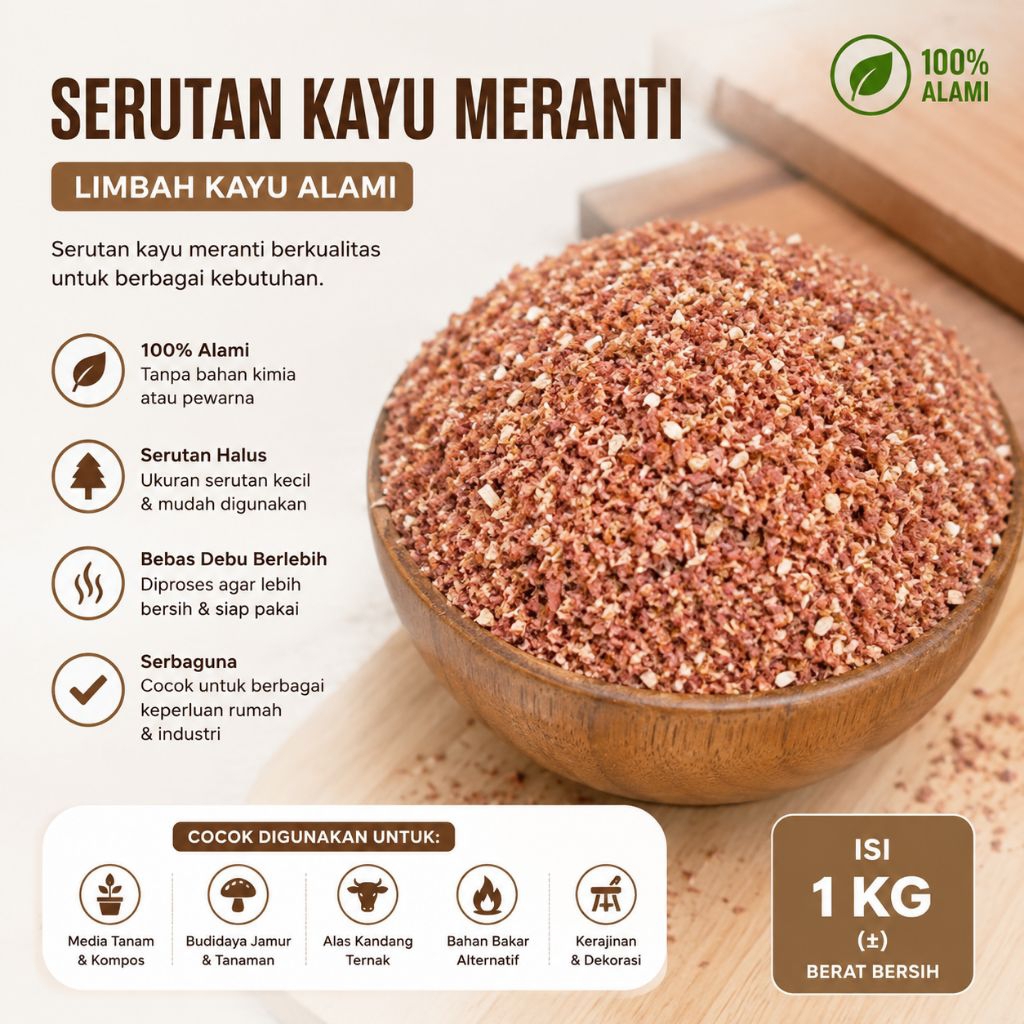 limbah serutan kayu meranti