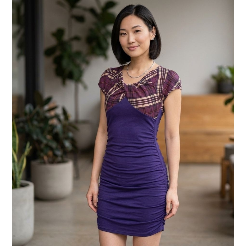 mini dres fit body dres ungu