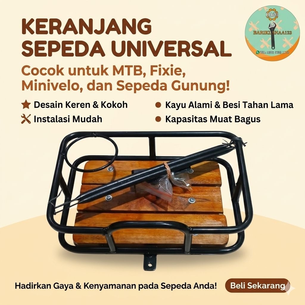 Keranjang Depan Sepeda Universal Minivelo Sepeda Gunung