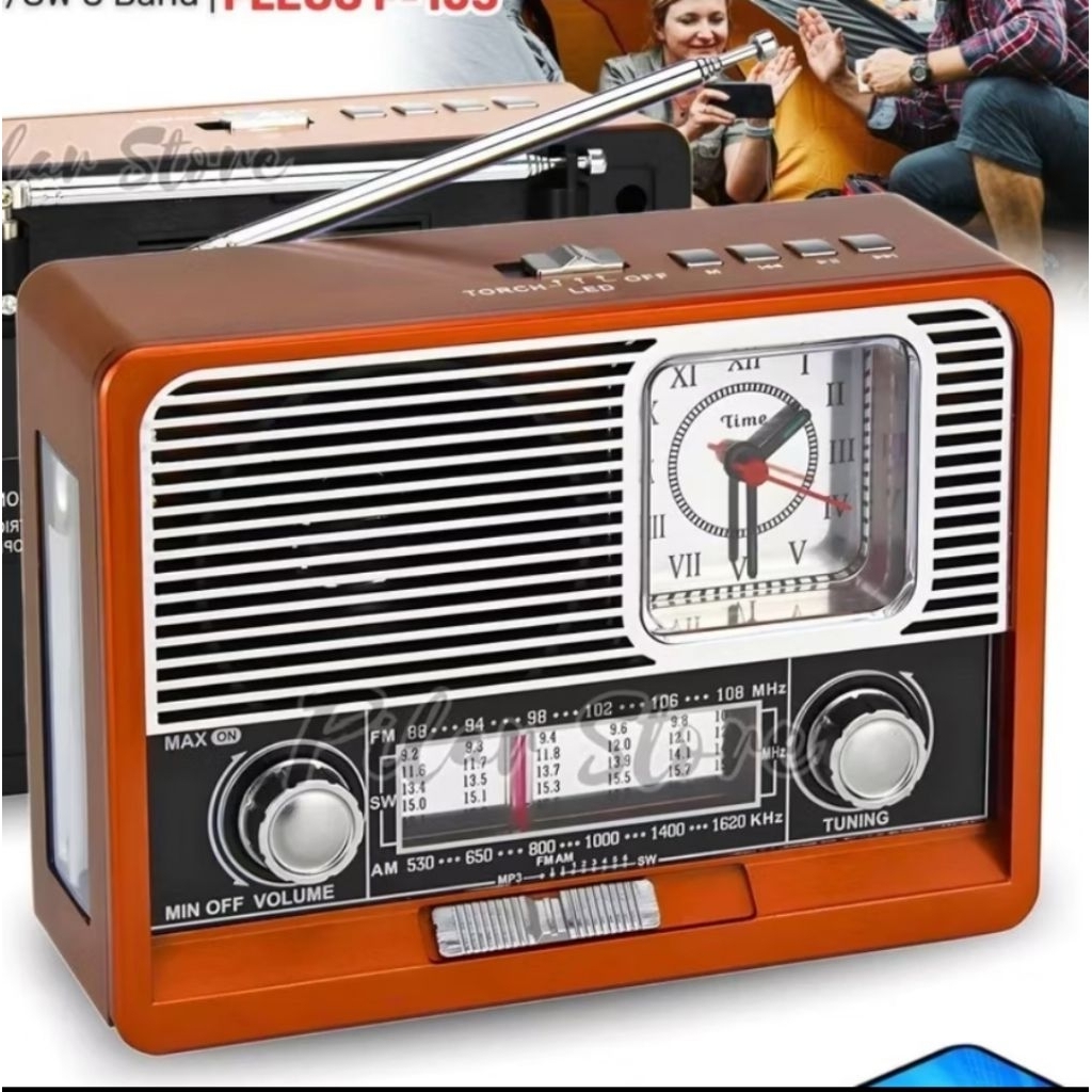 FLECO Radio Bluetooth Speaker F-105 FM/AM/SW 3 Band/Radio Speaker Bluetooth Fleco F-105 FM/AM/SW 3 B