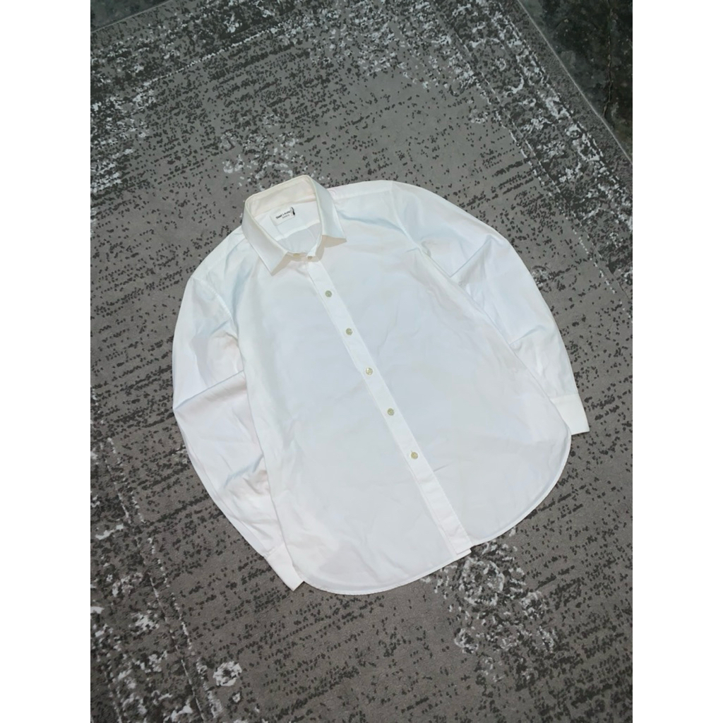Saint Laurent SS20' Classic White Cotton Poplin Shirt | Kemeja Saint Laurent Paris