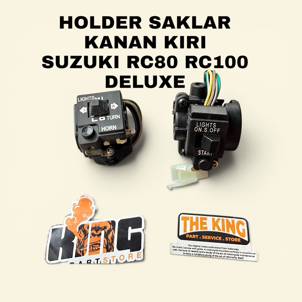 SAKLAR HOLDER KANAN KIRI SUZUKI RC80 RC100 DELUXE - SAKELAR SEIN STARTER SWITCH RC 80 100