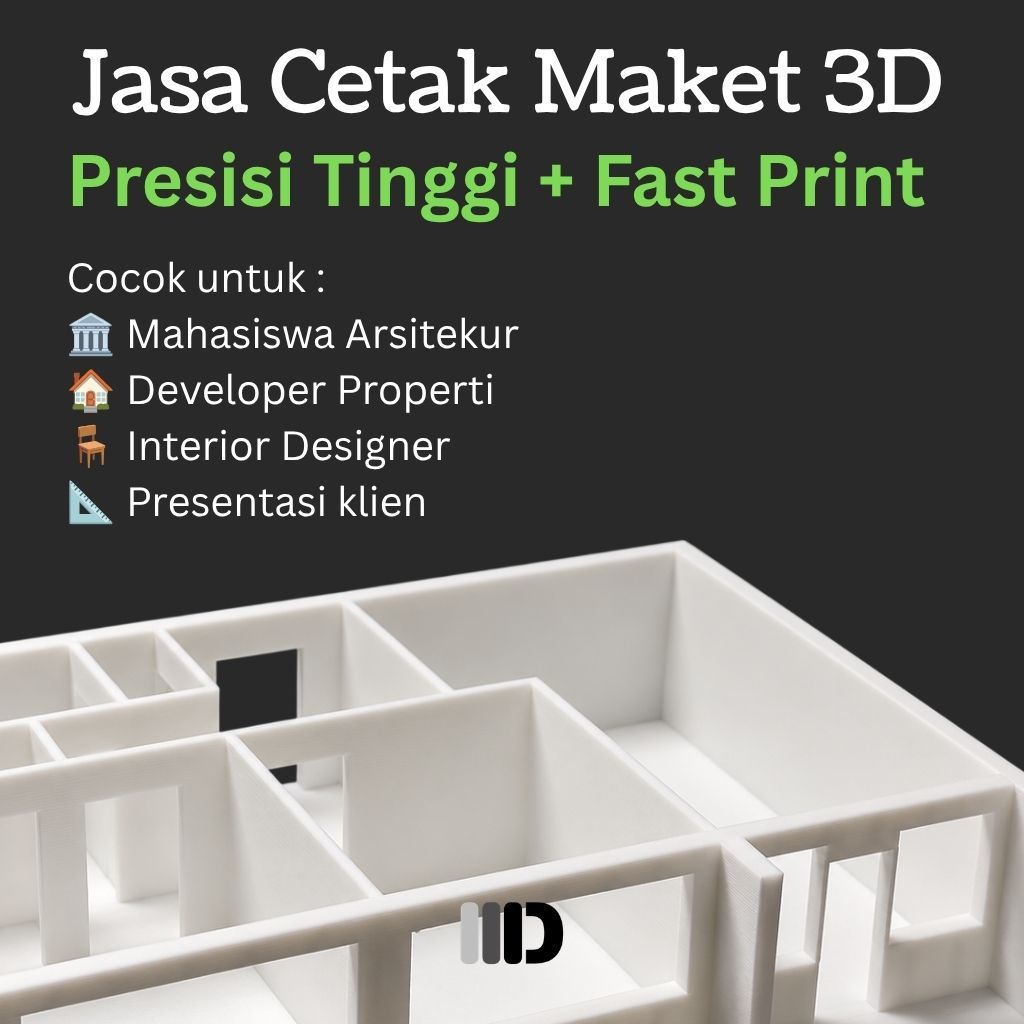 Jasa Cetak 3D Maket 3D / 3D Print Jasa Cetak 3D Profesional Miniatur Rumah Kecil Tugas Arsitektur