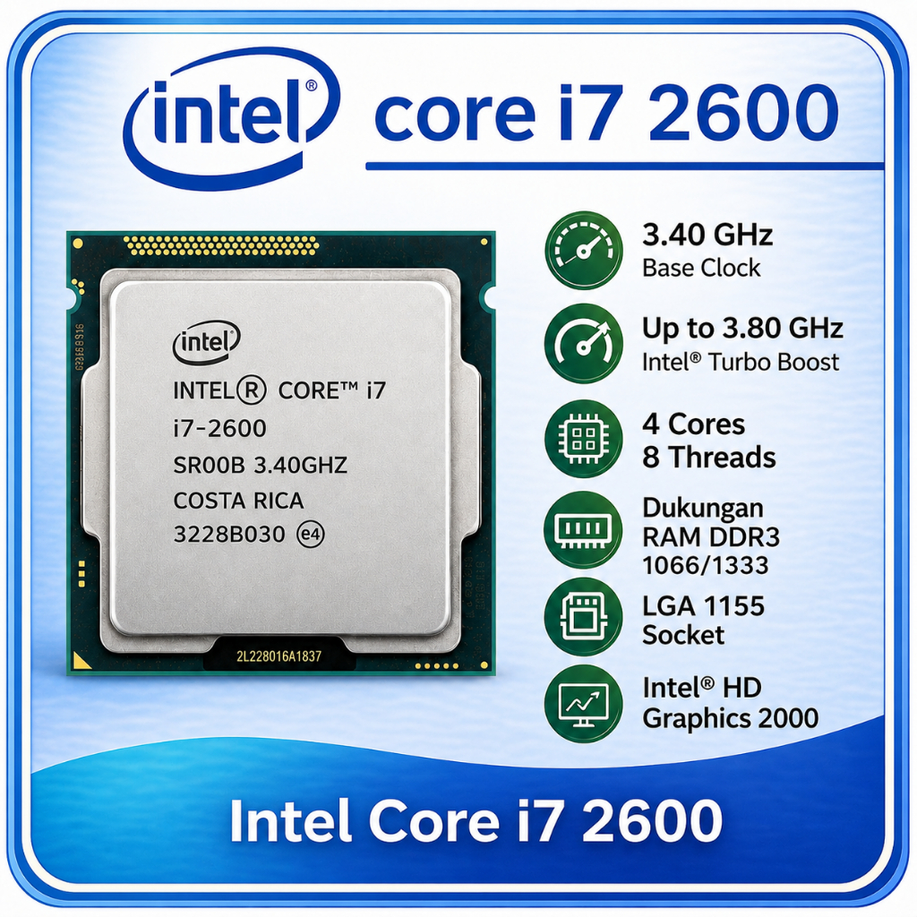 Processor Intel core i7 2600 (i7 GEN 2)