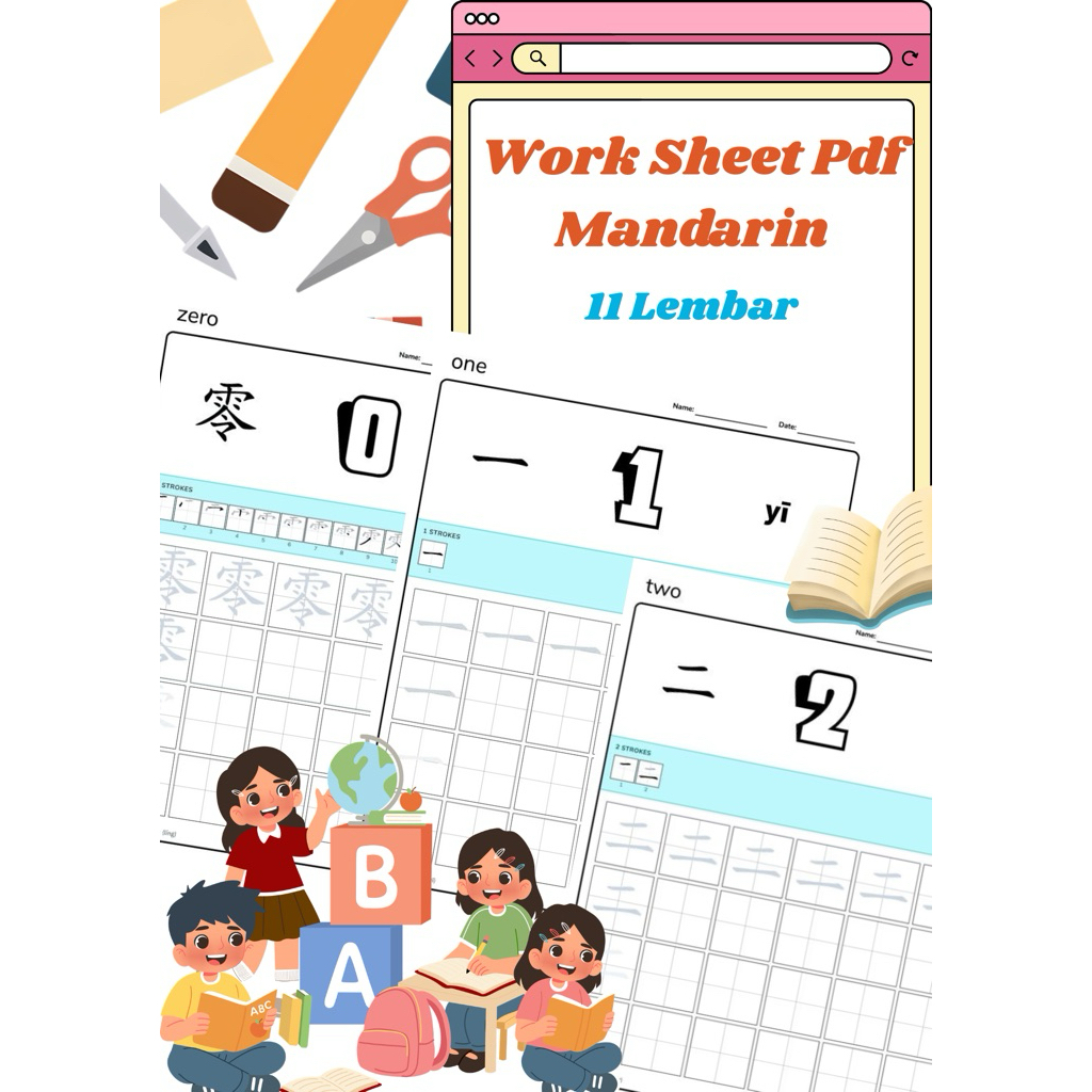 Worksheet Pdf Mandarin Angka