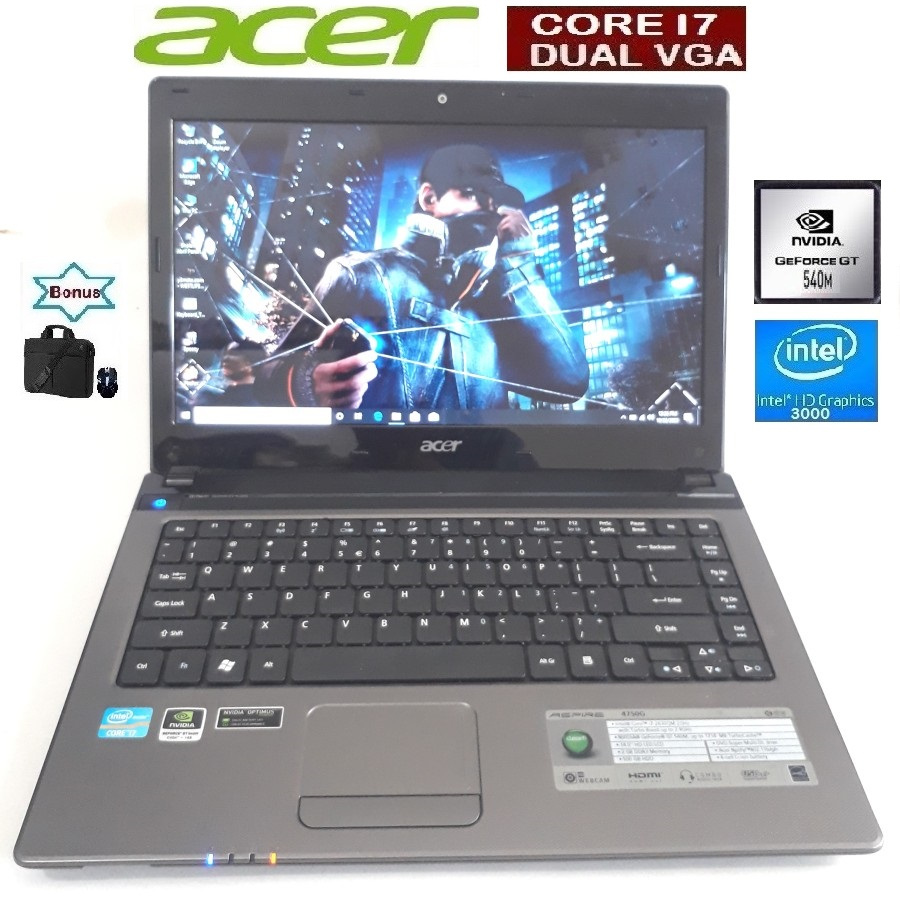 LAPTOP ACER CORE I7 VGA RAM 8GB SSD 500GB