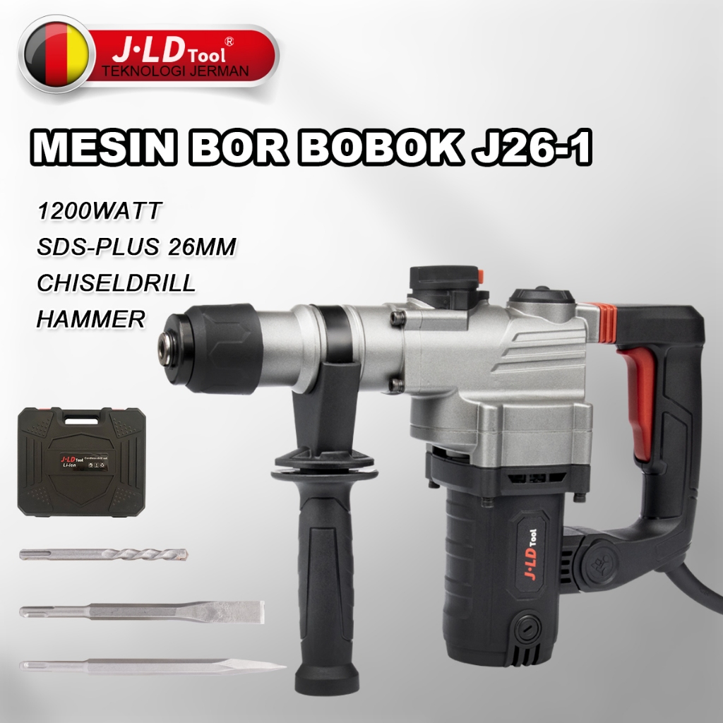 JLD Mesin Drill Bor Bobok Beton JLD Asli J26-1 Hammer Drill Mesin Bor Bobok Bor Tembok Beton 1200W