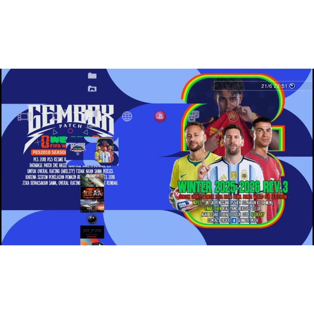 VIA FLSHDISK GEMBOX WINTER REV.3 FINAL UPDATE 2026 | GAME PS3 CFW HEN | BISA UNTUK SEMUA JENIS PS3
