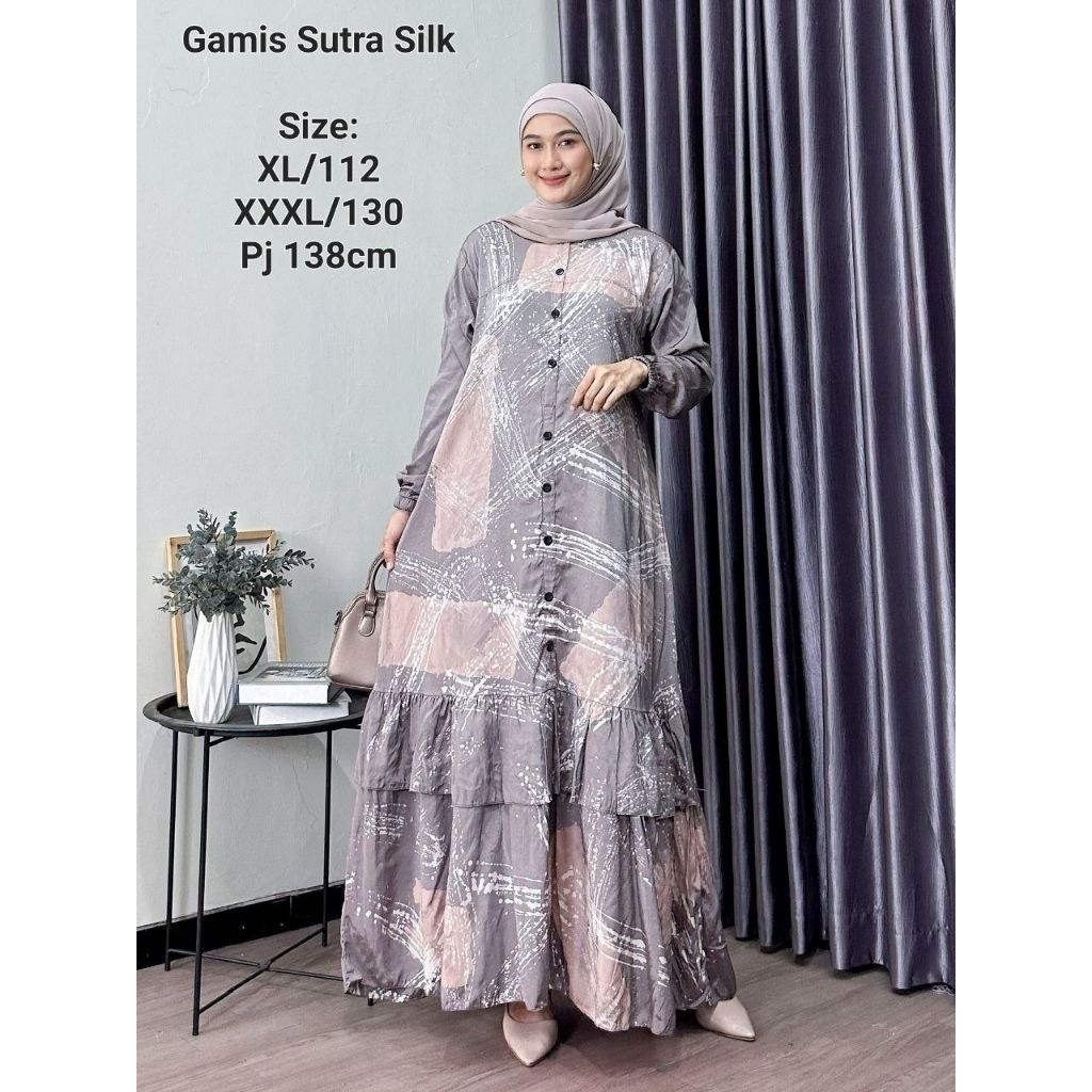 gamis sutra silk