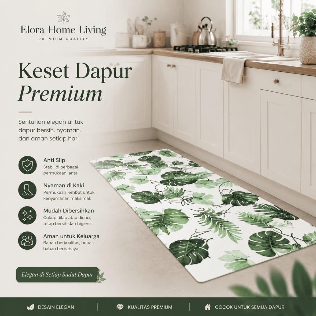 Keset Dapur Anti Slip Super Menyerap Air Keset Lantai Dapur Premium Kitchen Mat Minimalis
