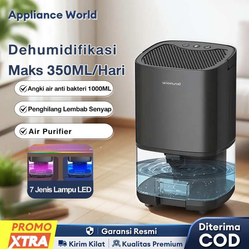 TIXX dehumidifier kamar Tangki Air 1000ml air purifier dehumidifier ruangan Atasi Lembab & Bau Apek 