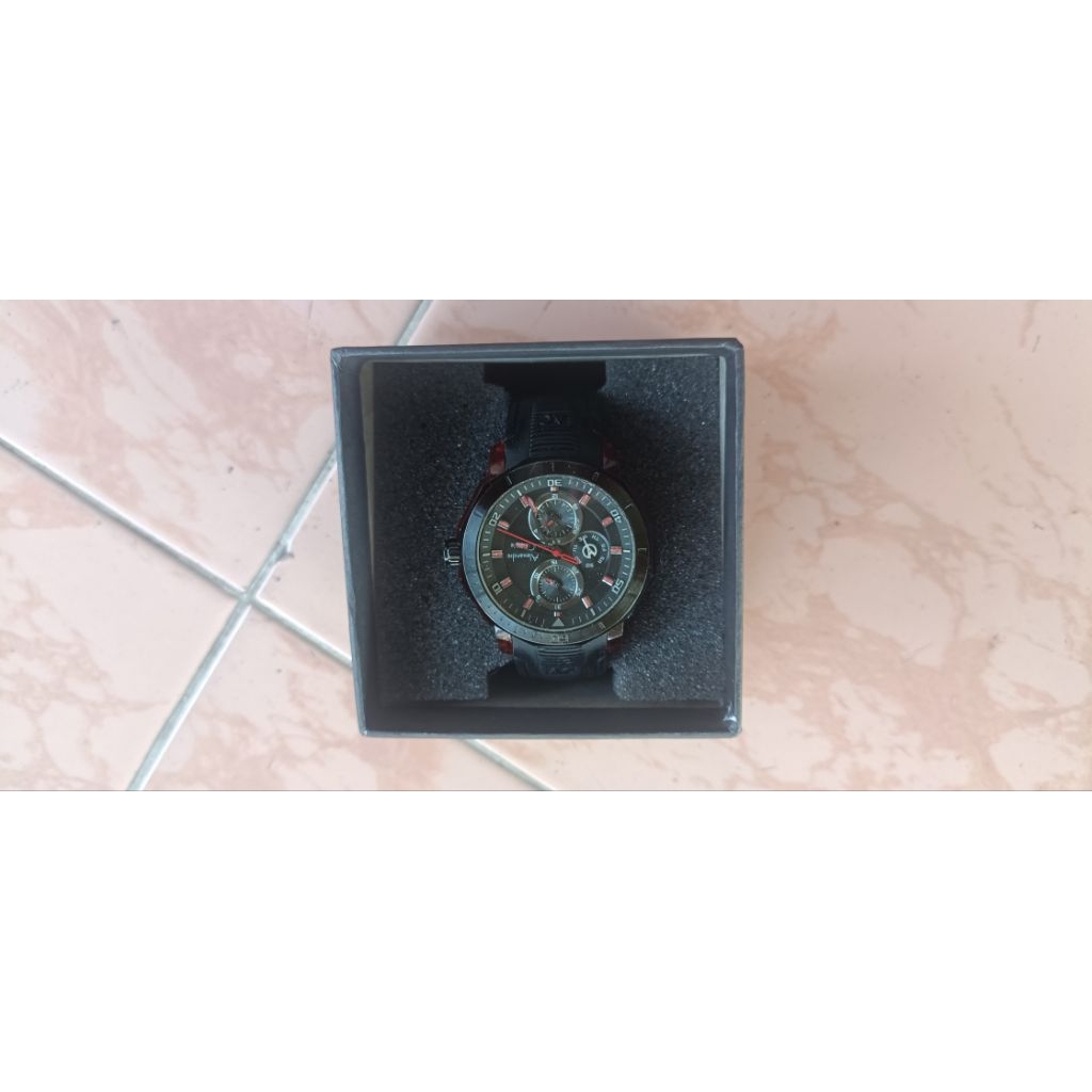 Jam Tangan Alexandre Christie AC 6552MF Multifunction Pria Black Red
