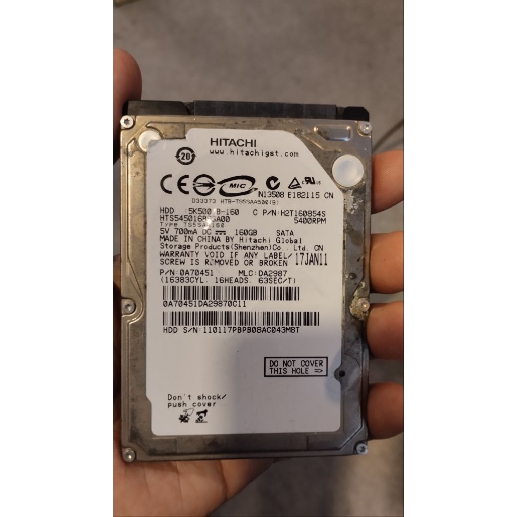 TERMURAH hardisk hdd 160gb hitachi second