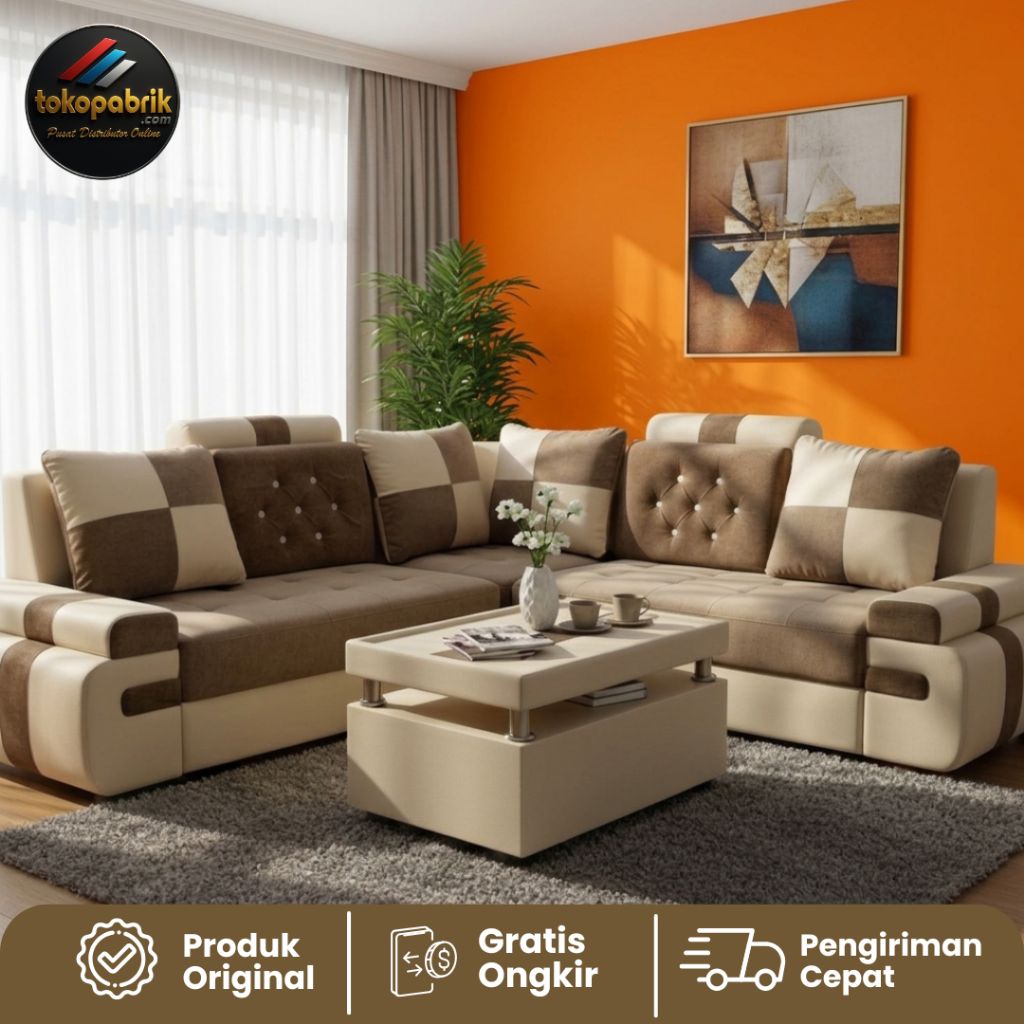 Sofa L Sudut Sofa Ruang Tamu Minimalis Modern Kekinian MURAH Soreang Bandung