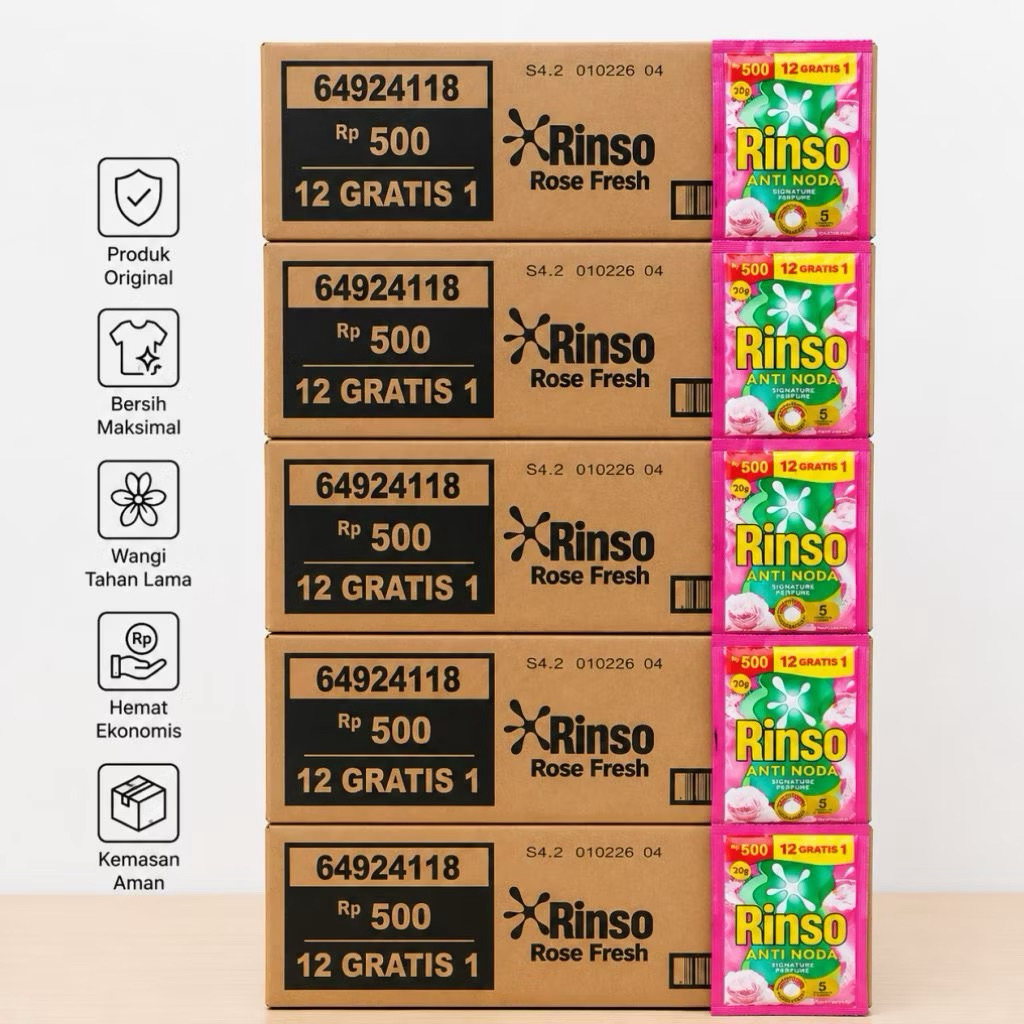 Rinso cair Sachet 1 Dus Isi 104  20ml