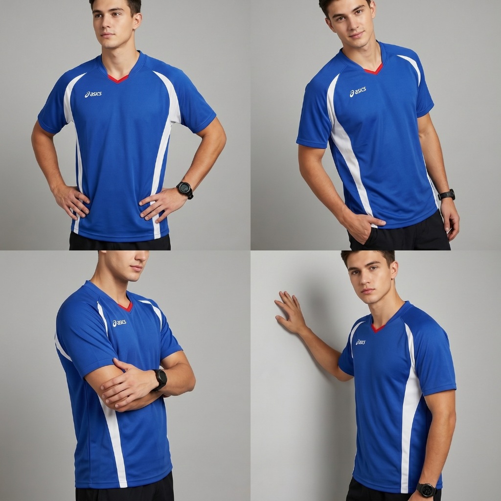 Kaos Jersey Running Sepakbola ASICS Football Size XL