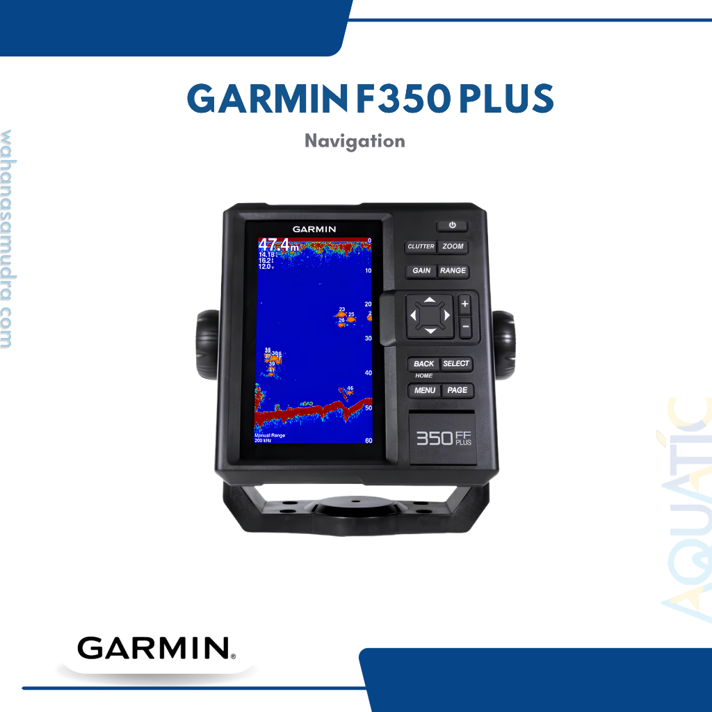 Garmin FF350 Plus Fishfinder 6 Inch Sonar 300W 77/200kHz TDX ClearVu Pencari Ikan Kapal Original