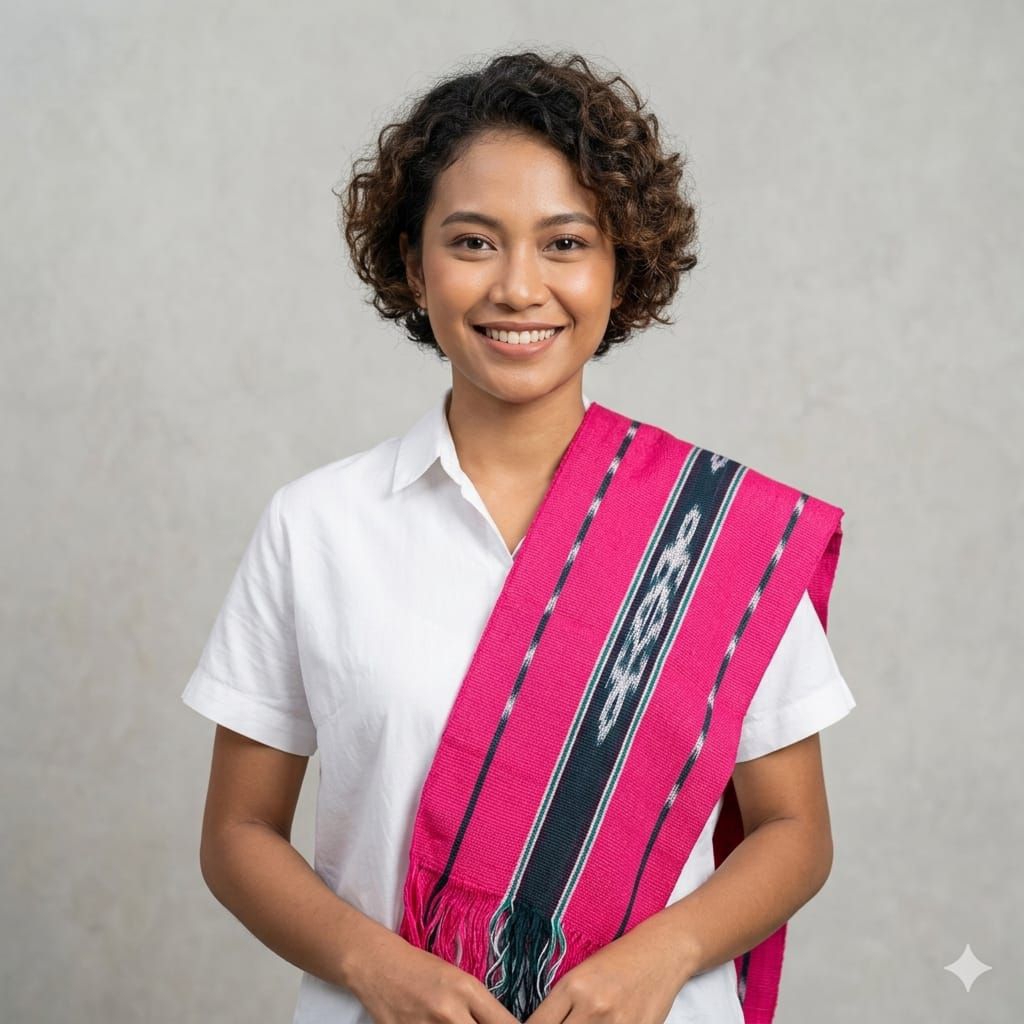 Syal tenun tenun motif etnik Maluku