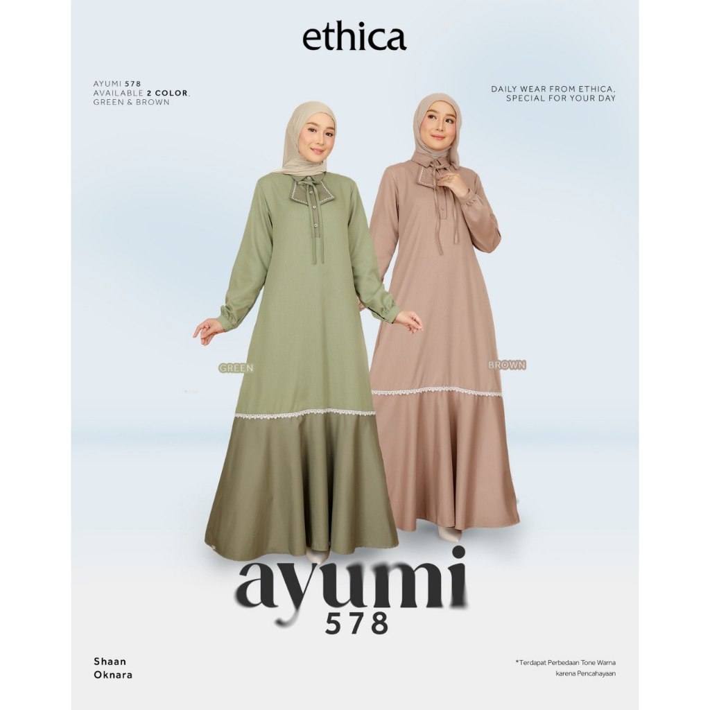 BAJU GAMIS ETHICA AYUMI 578 / GAMIS DAILY ETHICA / GAMIS ETHICA TERBARU 2026