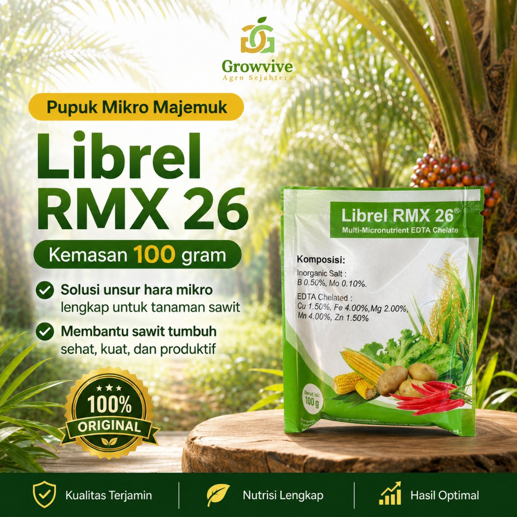 Pupuk Mikro Librel RMX 26 100 gr untuk Pohon Sawit