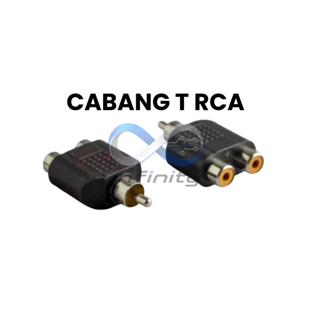 Cabang T Y RCA ( Sambungan Jack RCA to 2 soket Cover Rca ) Cabang AUDIO , Jack JEK Jak RCA splitter 