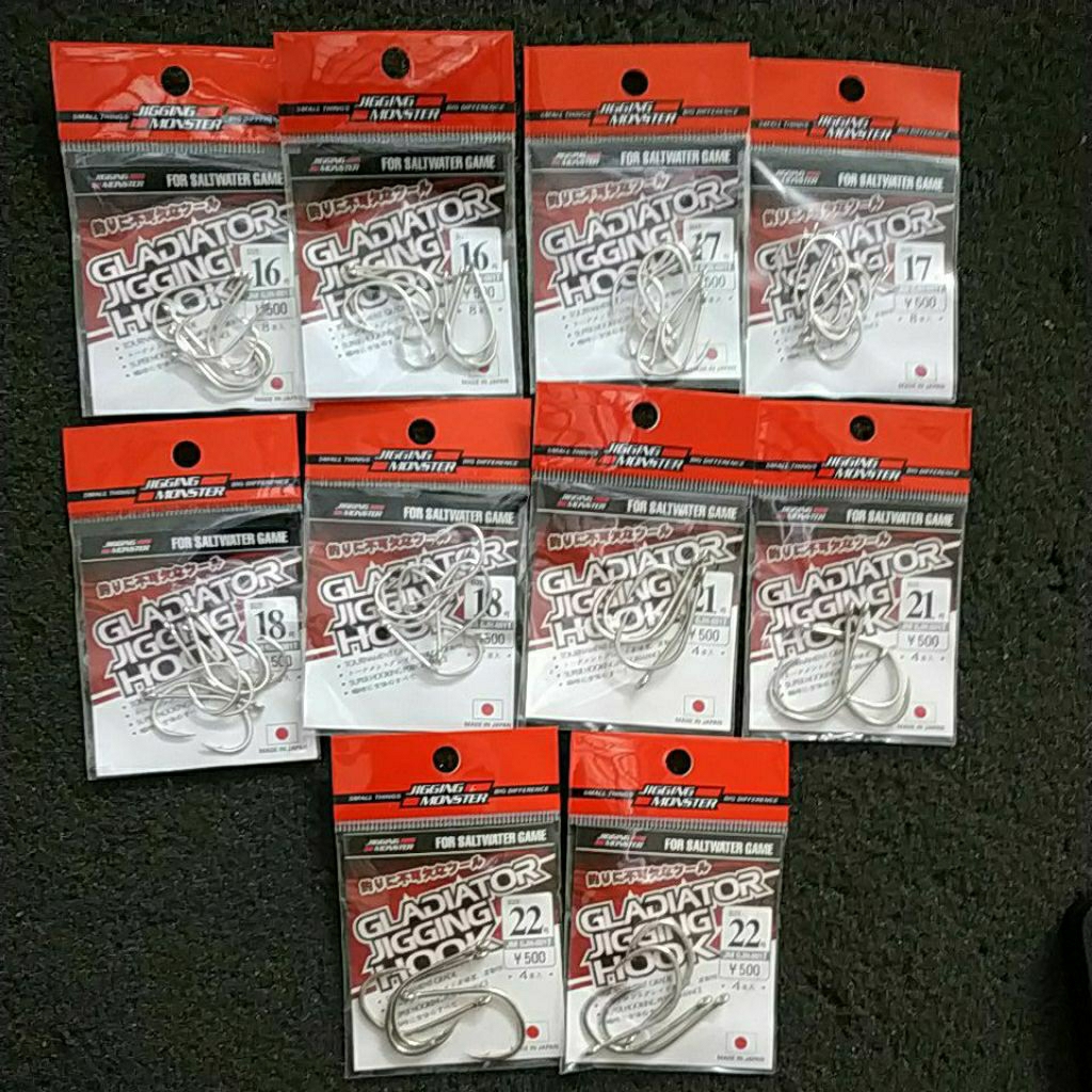 Kail pancing GLADIATOR JIGGING HOOK - Jigging Monster kail pancing kuat dan berkualitas