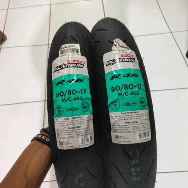 BAN LUAR TUBBLES SOFT COMPOUND CORSA R46 R 46 RING 17 UKURAN 90/80