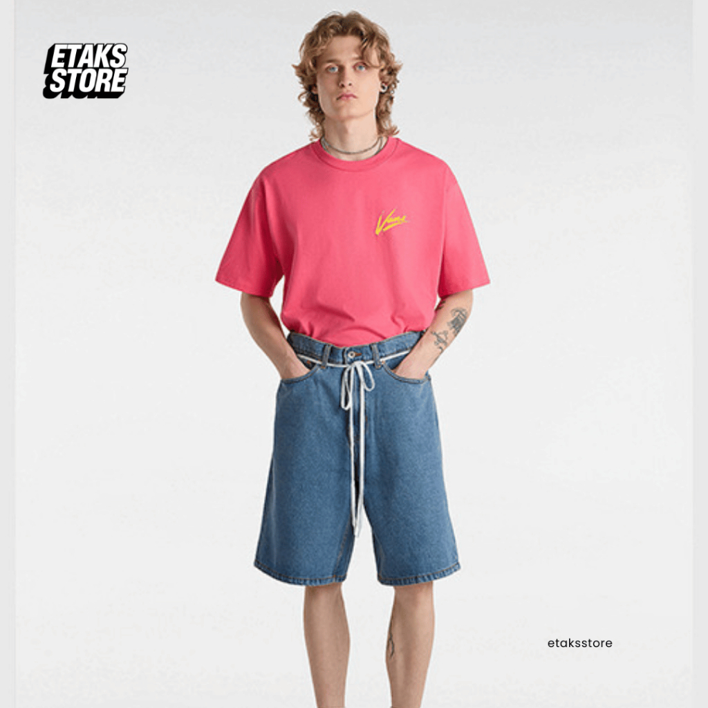 Celana Vans Check Baggy Denim Short Stonewash Blue | Navya GMG | Original Resmi