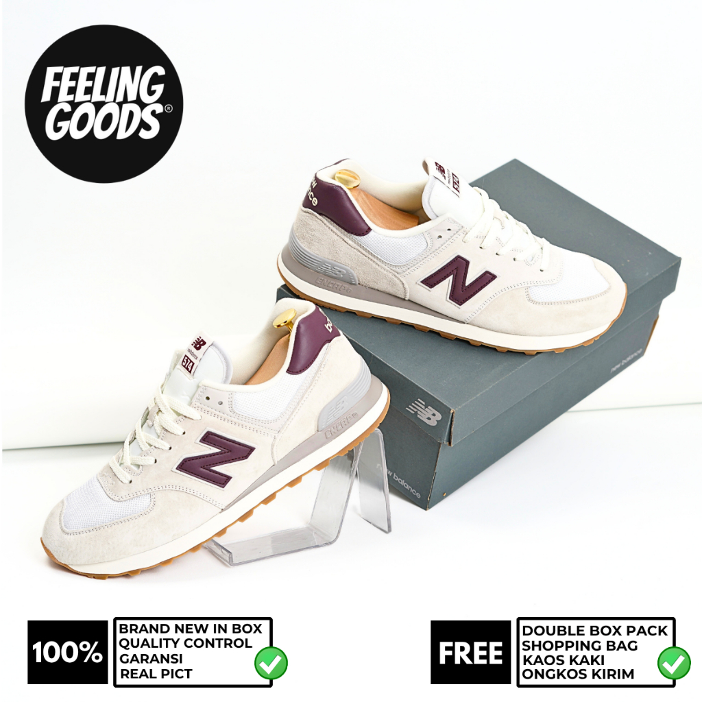 Sneakers 574 Moonbeam Burgundy 100% BNIB