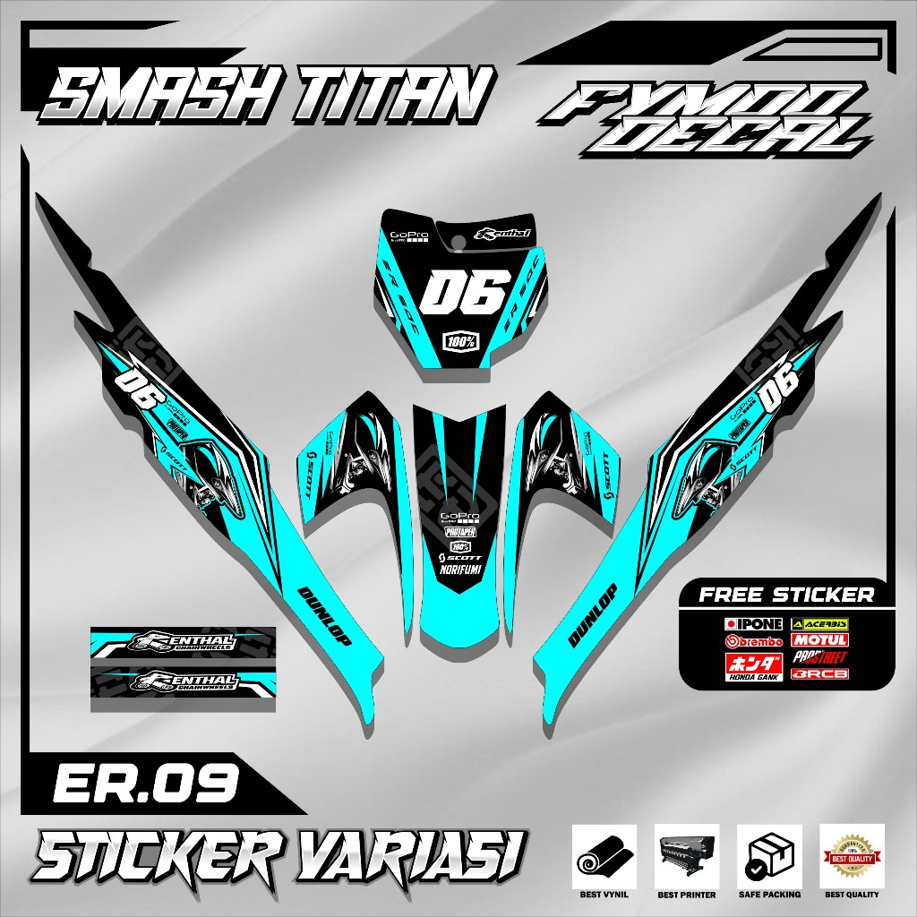 (NEW) STICKER DECAL STRIPING RBT HONDA SMASH TITAN 155 CUSTOM SUPERMOTO TERBARU KODE 26.09
