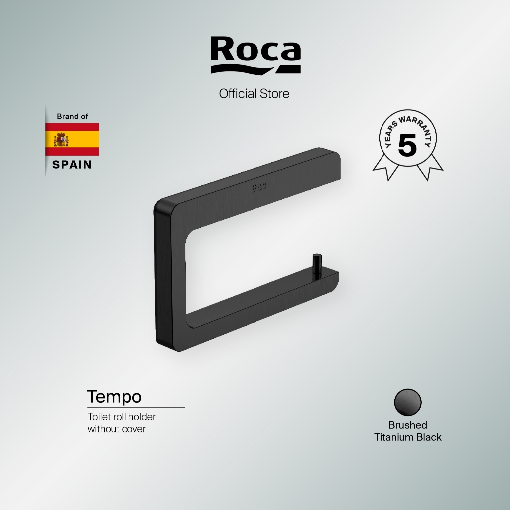 ROCA Tempo Toilet Roll Holder Tanpa Cover | Tempat Tisu Toilet Dinding Premium
