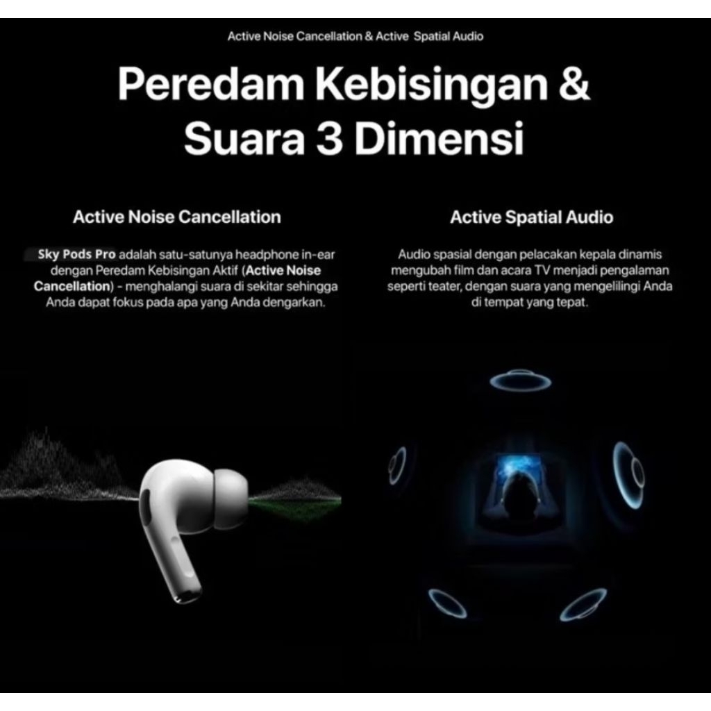 Headset Bluetooth TWS Super Bass Premium Original Quality | Kedap Suara HD Stereo | Touch Control | 