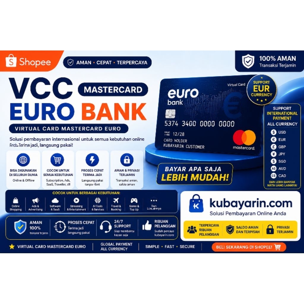 Custome vcc bersaldo Euro Limited Bank