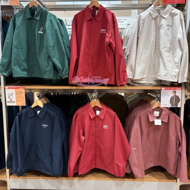 Jaket Parka Uniseks Uniqlo X Peanuts